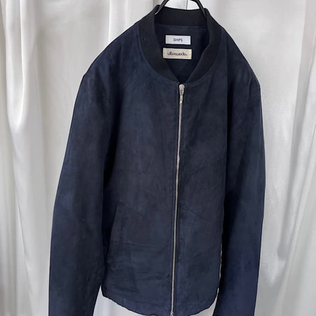 빈티지 스웨이드 블루종 점퍼