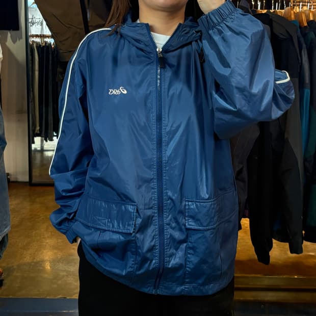 아식스 네이비 바람막이