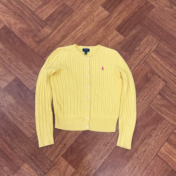 여성 폴로 케이블 가디건