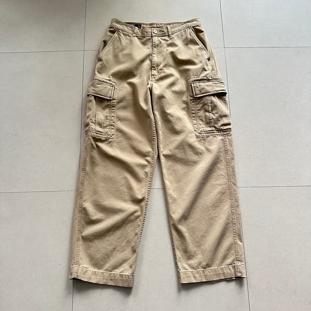 90s 폴로 랄프로렌 67 치노 카고 팬츠 베이지 32 