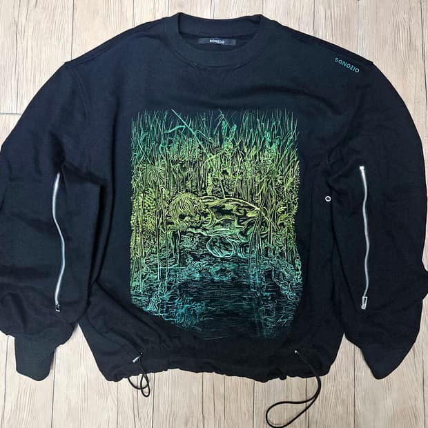 송지오 자수 맨투맨