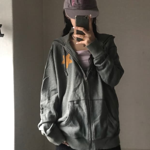 리바이스 카키 스타 후드집업