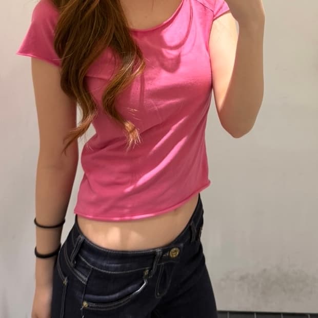 브랜디멜빌 핫핑크 반팔티 