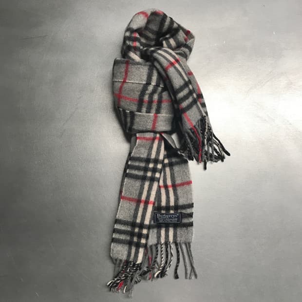 버버리 정품 캐시미어 머플러 그레이