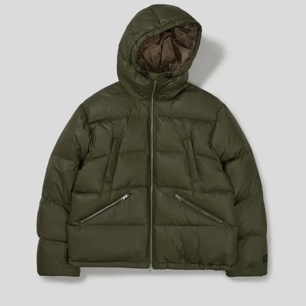 새상품(M) MMLG 87mm 마운틴 후드 덕다운 패딩 올리브