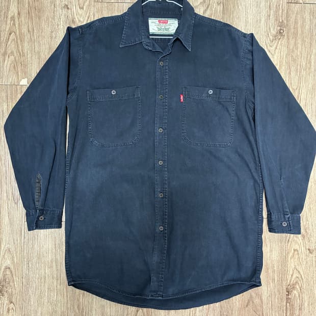 리바이스 투포켓 오버핏 빈티지 셔츠 다크네이비 L