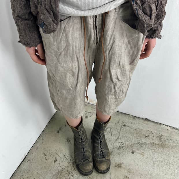 Kazuyuki Kumagai Attachment 린넨 사루엘팬츠