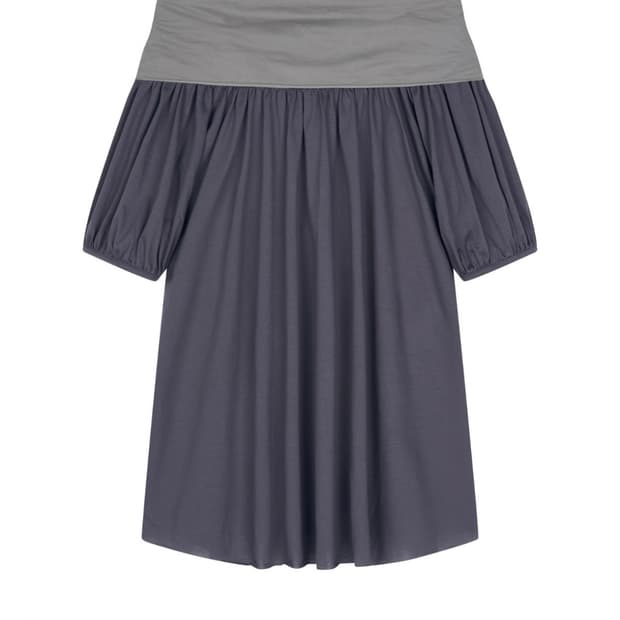 아모르사이 BACK RIBBON TOP - GREY