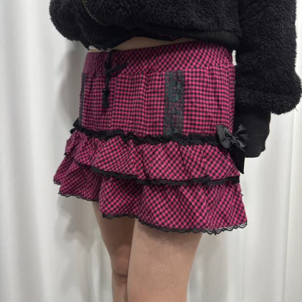 tralala check punk mini skirt
