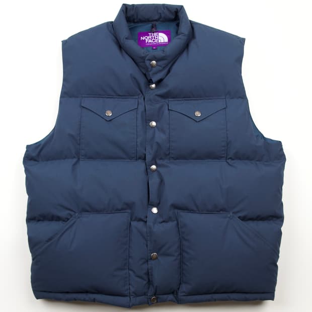 Purple label 65/35 시에라 베스트 패딩 빈티지네이비