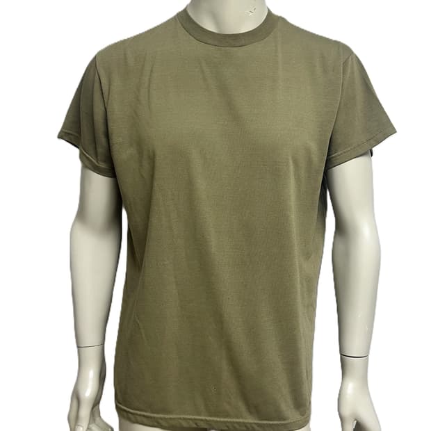 미군 카키색 라운드 반팔 티셔츠 (L) (22) (만원샵)