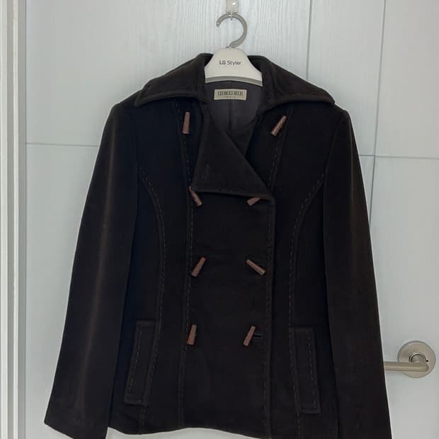 이태리 Georges Rech 브라운 더블 버튼 울코트 55 정품