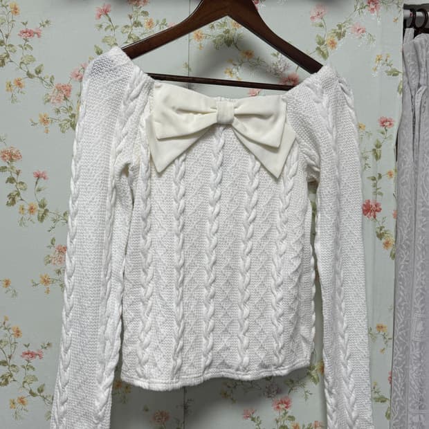 빈티지 리본 니트