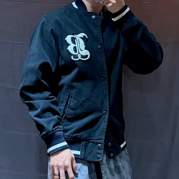 S 피시본 리미티드 New York 패치 코튼 바시티