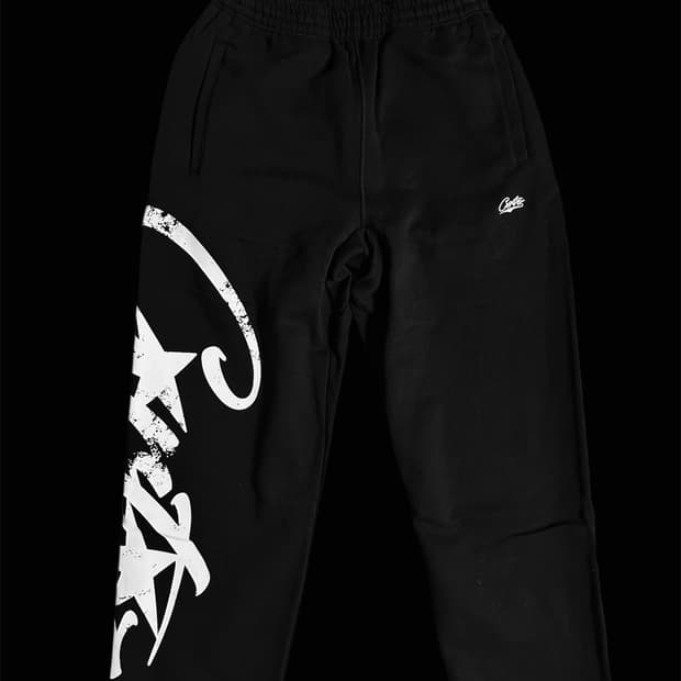 Corteiz Woosh Open Hem Sweatpant Black