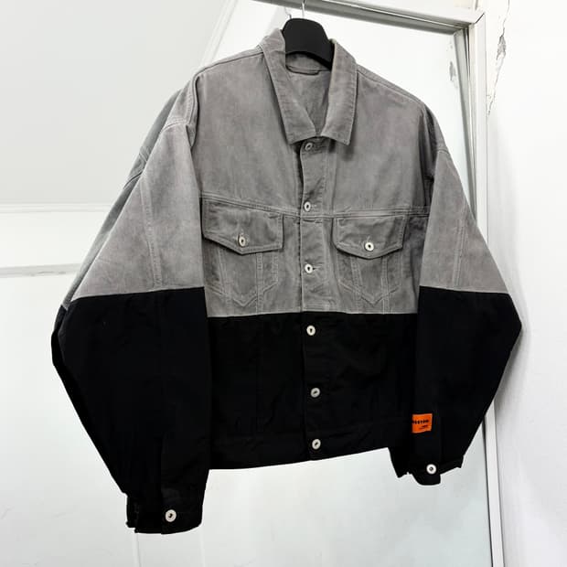 헤론 프레스톤 폴리쉘 믹스드 데님 자켓