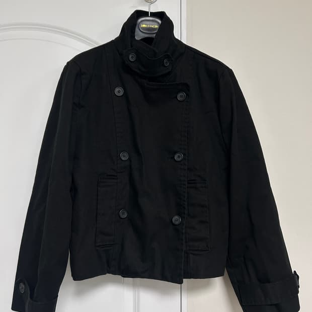 핀터맛 트렌치 숏 자켓 