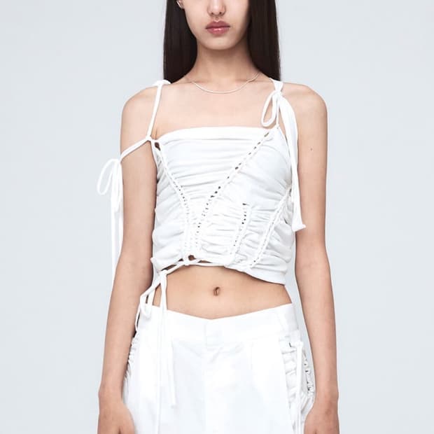 나체 브레이드 드롭 슬리브리스 0사이즈