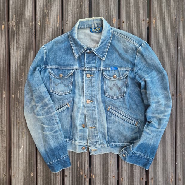 70's Wrangler 랭글러 124mj 데님자켓 hard aging