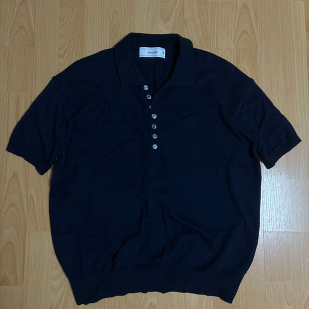 Waviness 반팔니트 (네이비)