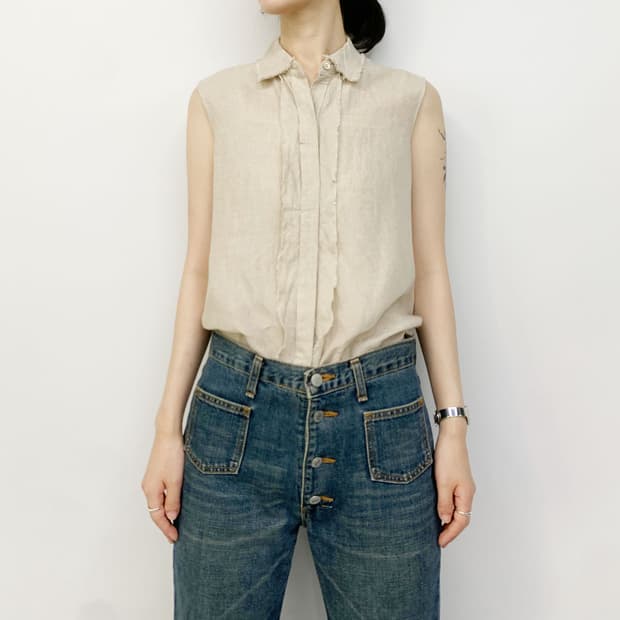 MARLENE DAM 리넨 슬리브리스