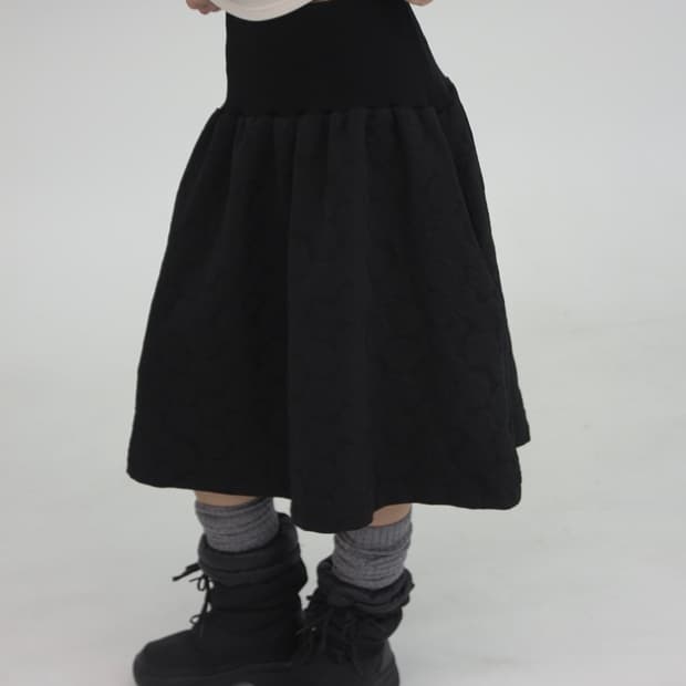 아모르샤이 BANDING MIDI SKIRT JACQUARD