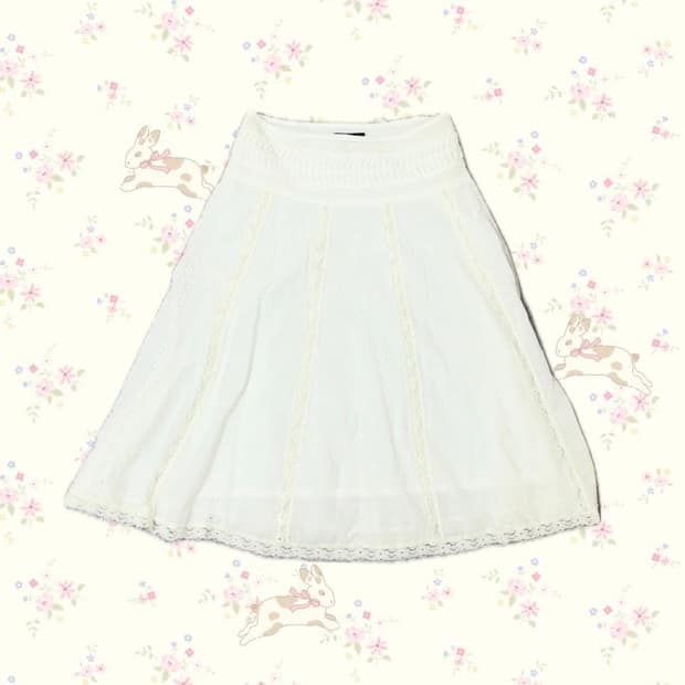 일본빈티지 레이스미디스커트