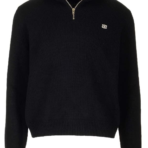 셀린느 트리오페 로고 하프집업 니트