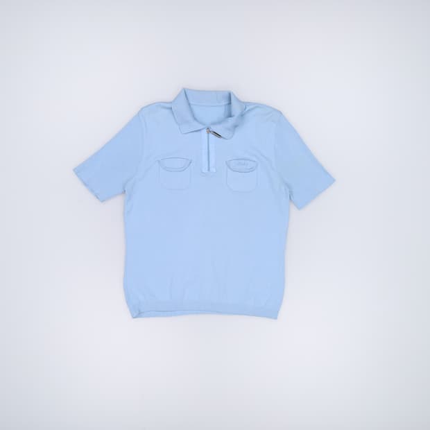 실측확인 포켓 반팔 카라 니트 티셔츠 0227M