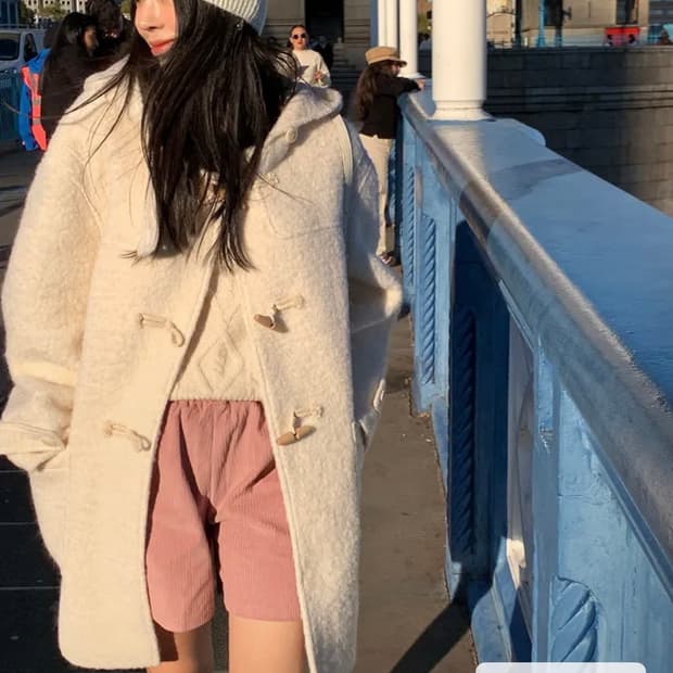 [트렌디어패럴] 울 알파카 토글 후드 코트