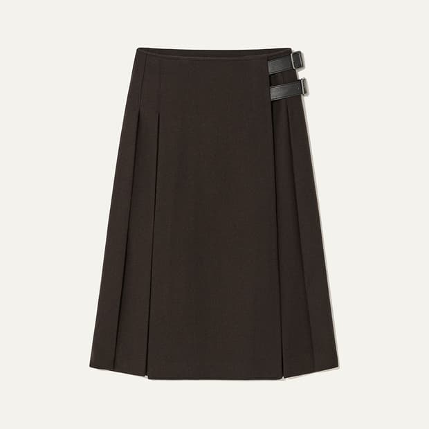 킨더살몬 플리츠 스커트