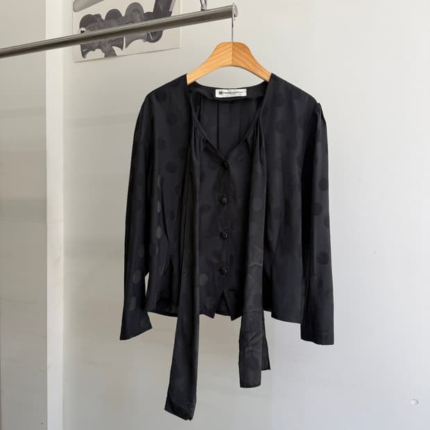 빈티지 PIERRE BALMAIN 블랙 도트 자켓