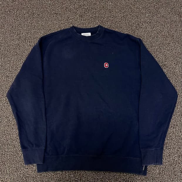 커버낫 C 로고 맨투맨 네이비 L