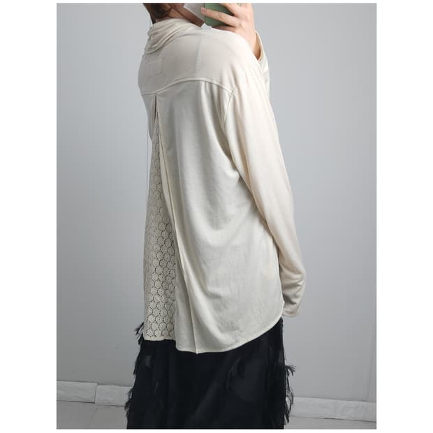 투버튼 레이스 롱 슬리브