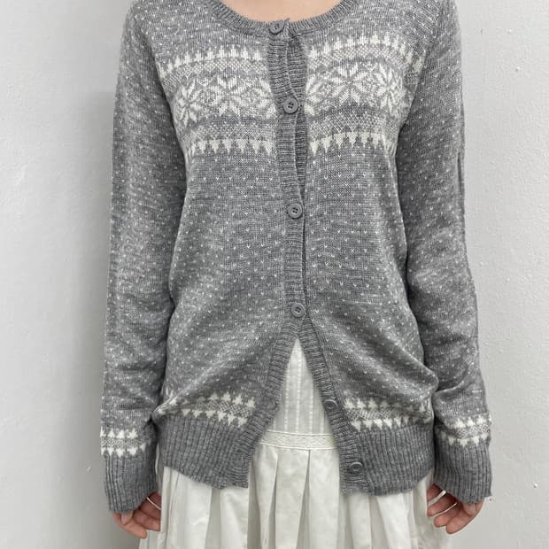 코지 노르딕 버튼 가디건