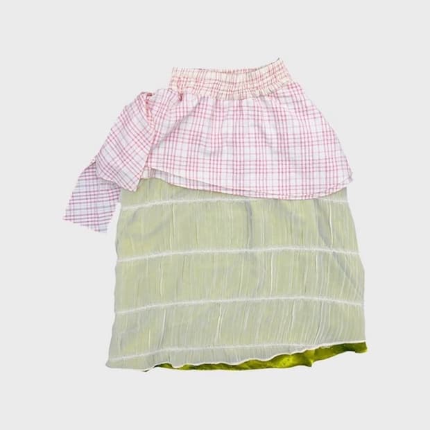 더뮤지엄비지터 치마 스커트 CHIFFON LAYERED skirt