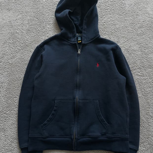 폴로 후드집업 네이비