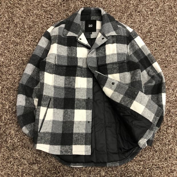 송지오 체크 셔츠 자켓 