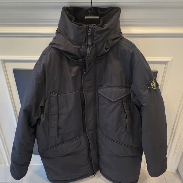 스톤아일랜드 오파크 나일론트윌 롱패딩 L