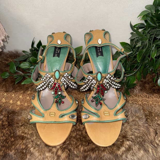 ETRO fairy cubic heel sandals 