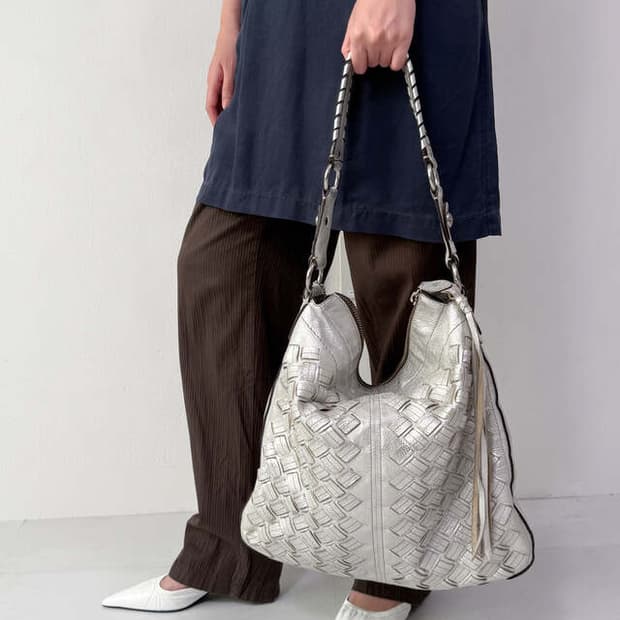 Coach silver shoulder bag