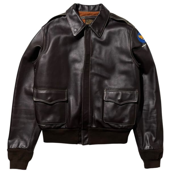 모건 프로덕션 A-2 홀스하이드 말가죽 레더 봄버 자켓