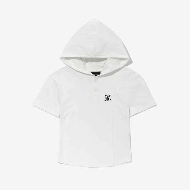 Slim soft hood T-shirt - IVORY