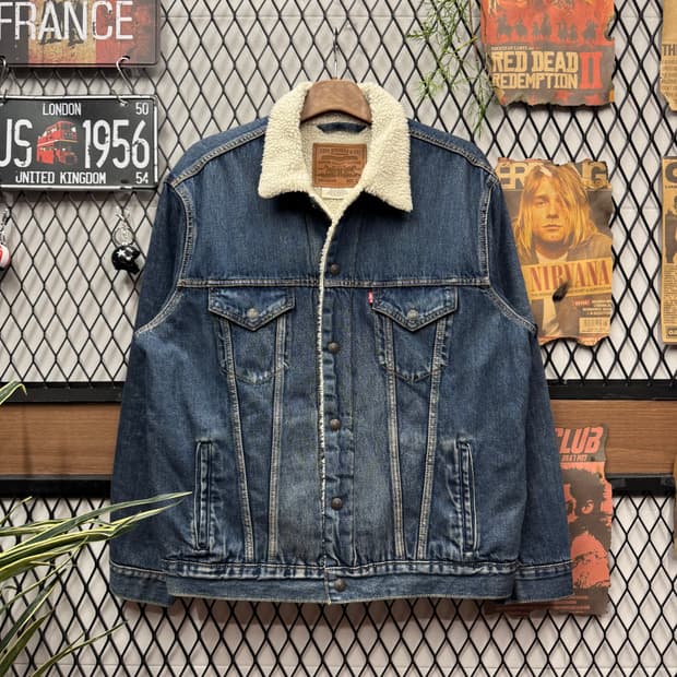 리바이스 타입 3 쉐르파 진청 데님 트러커 자켓
