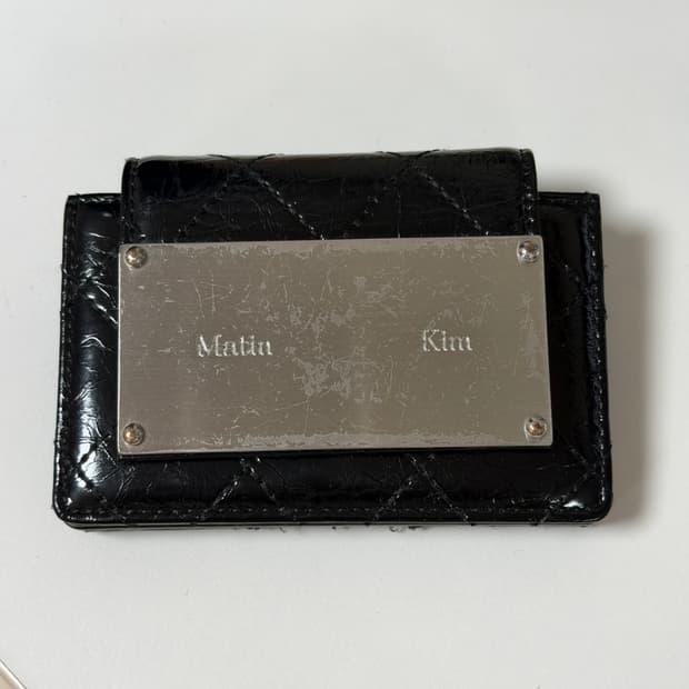 마뗑킴 퀄팅 지갑 블랙