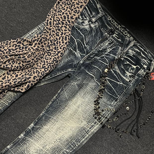 JPN Punk leopard scarf