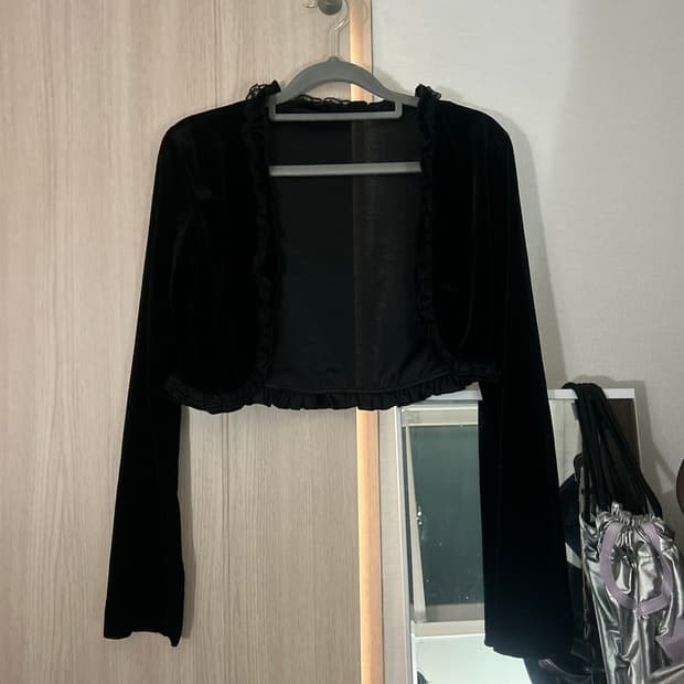 벨벳 크롭 볼레로 가디건