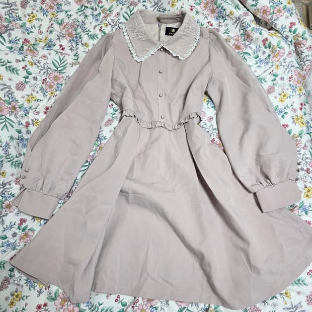 Rojita 로지타 일본빈티지 양산형지뢰계 레이스 프릴 핑크히메갸루원피스