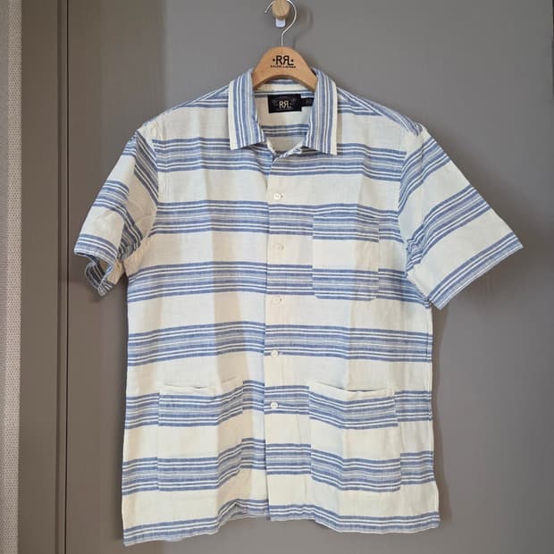 RRL 더블알엘 스트라이프 반팔 셔츠 L