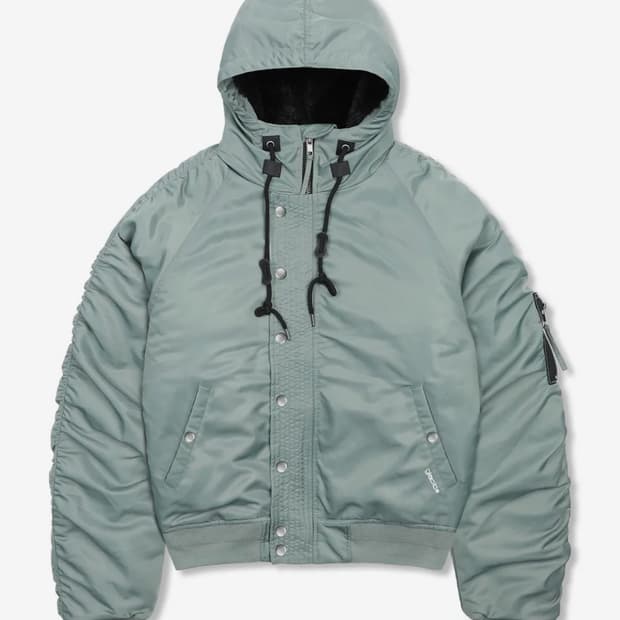 블루종ma-1/GJ107 리워크N2B 나일론 숏파카(SAGE GREEN)